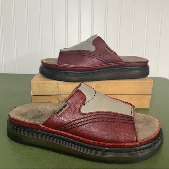 VTG England Dr Martens Two Tone Slip On Sandals/Slides/Clogs #5A16 - Picture 6 of 10